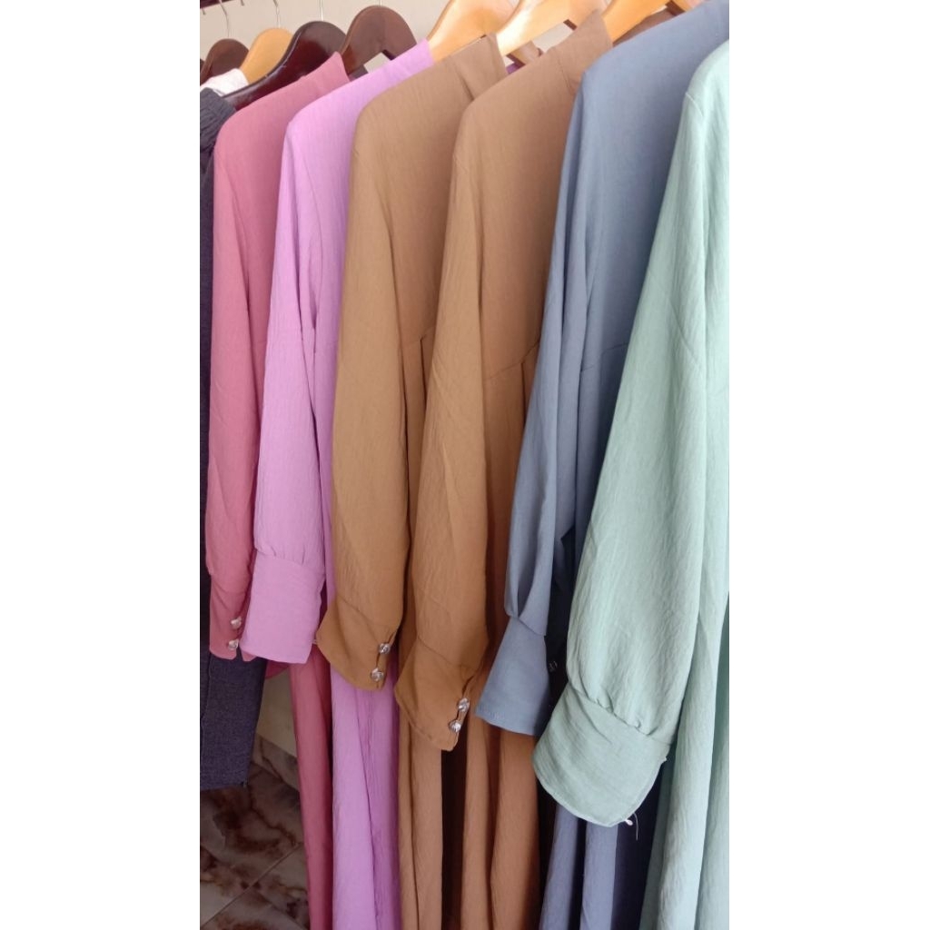 midi cringkel/midi jepang/gamis kondangan/ootd kece/gamis harian