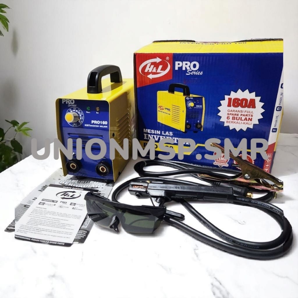Mesin Las PRO H&L 160A Inverter MMA ARC IGBT 220V | Trafo Las Listrik Mini Portable 160 Ampere | Ala