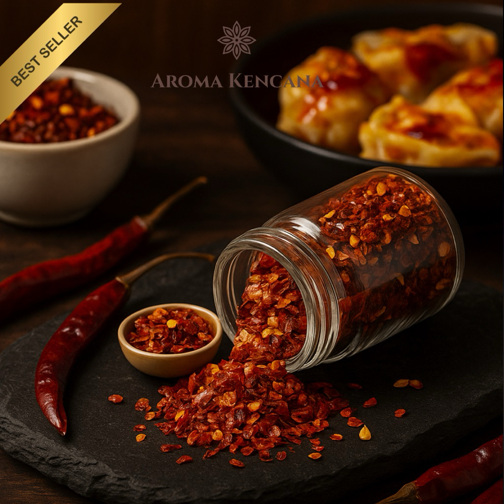 

Chili Flakes / Cabe Bubuk Kering Kasar Pedas Premium 1 KG 2KG 3 KG 4 KG 5 KG - AROMA KENCANA