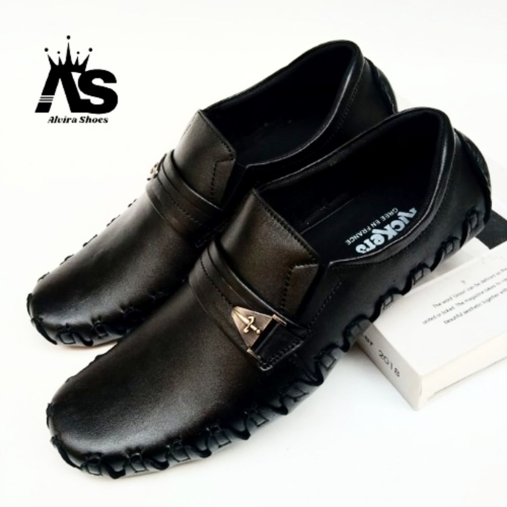 Sepatu Casual pria kulit sapi Asli, sepatu Slipon pria kulit sapi asli, sepatu Mocasin pria kulit sa