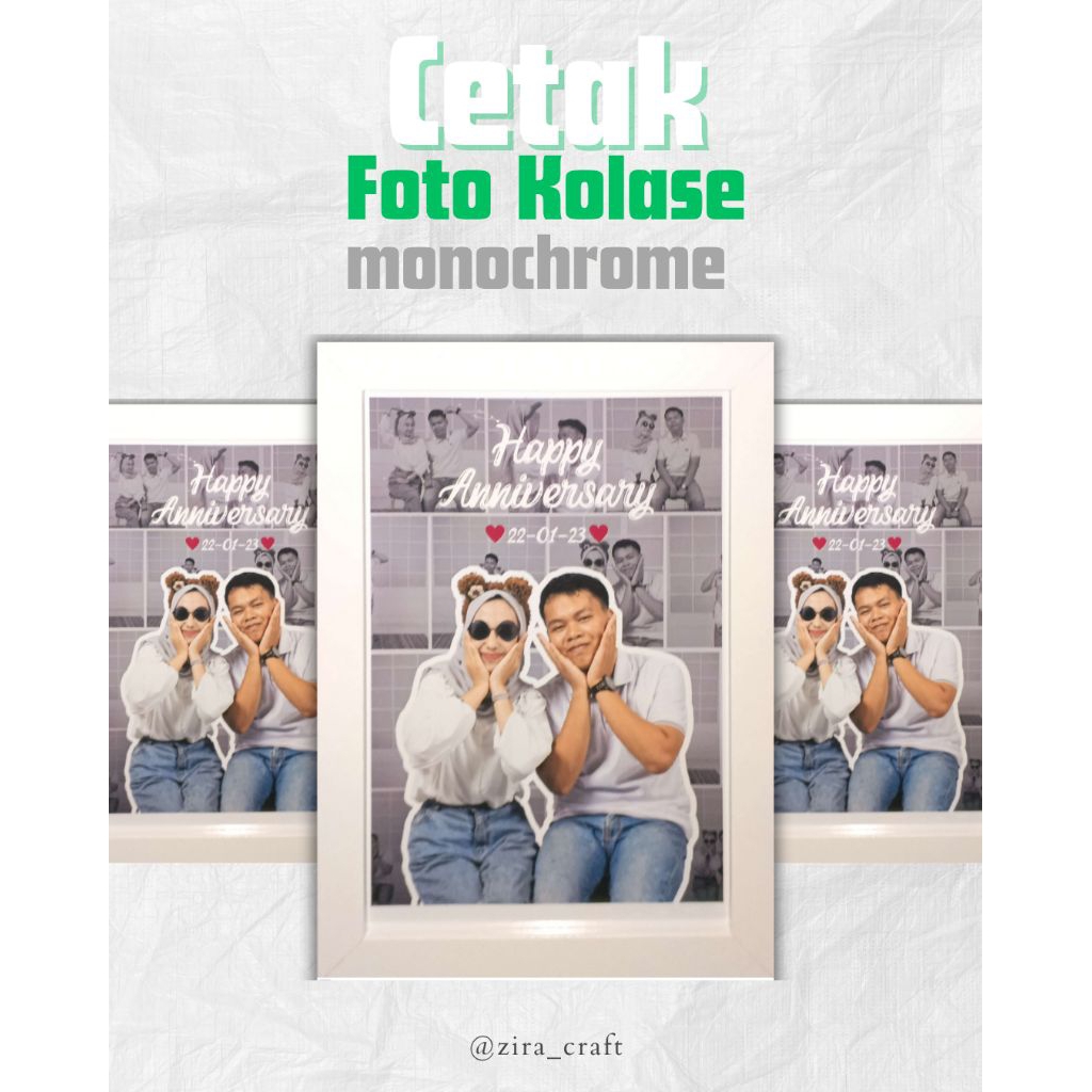 Cetak foto Kolase Monochrome