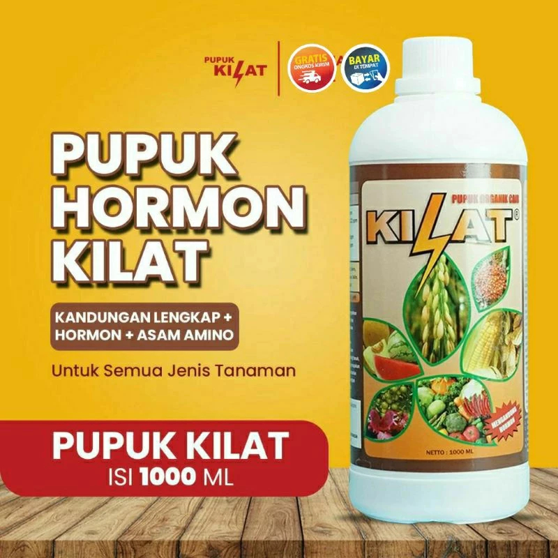 [ ORIGINAL ] Pupuk Organik Cair KILAT kemasan 1 Liter Hormon Kilat Tanaman