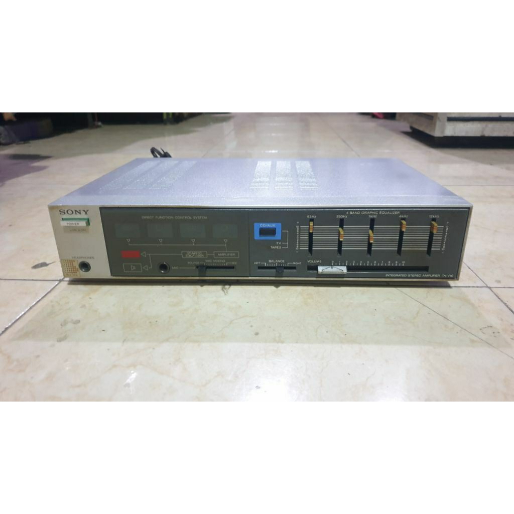 power amplifier sony ta-v10 vintage made in japan stereo intergrated second bekas normal siap pakai