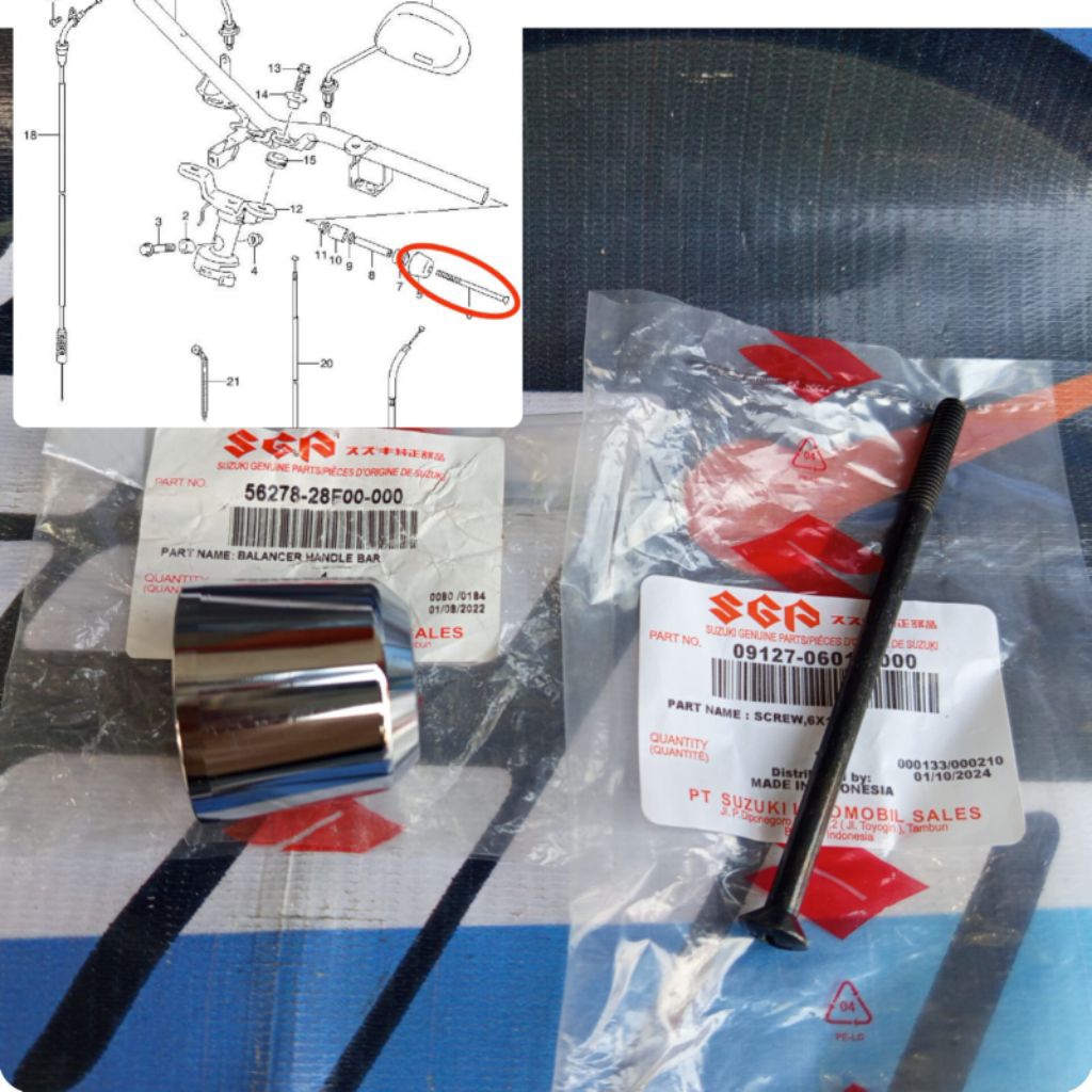 Bandul stang / Jalu stang THUNDER 125 UNIVERSAL SATRIA FU / SHOGUN / SATRIA 2TAK ORIGINAL SGP