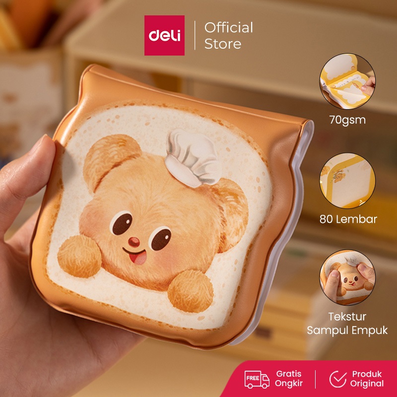 

NEW PRODUCT DELI X BUTTERBEAR PLUSH COVER PERSONAL NOTEBOOK BUKU PERSONAL 80 LEMBAR HY225 JAVABSJSG