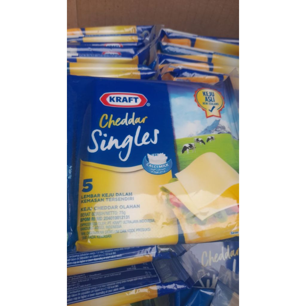 

Kraft cheddar singles/keju slice 5 lembar