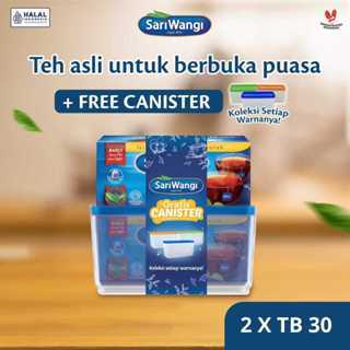 

Sariwangi Teh Asli Celup isi 30x2 FREE Canister Teh SARI WANGI TWINPACK