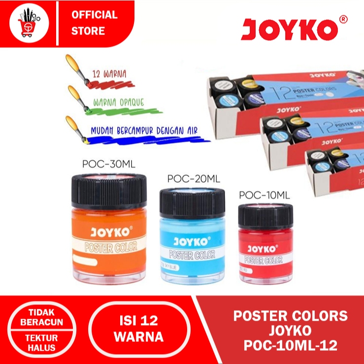 

Cat Poster | Poster Color Joyko POC 10ML 12 Warna