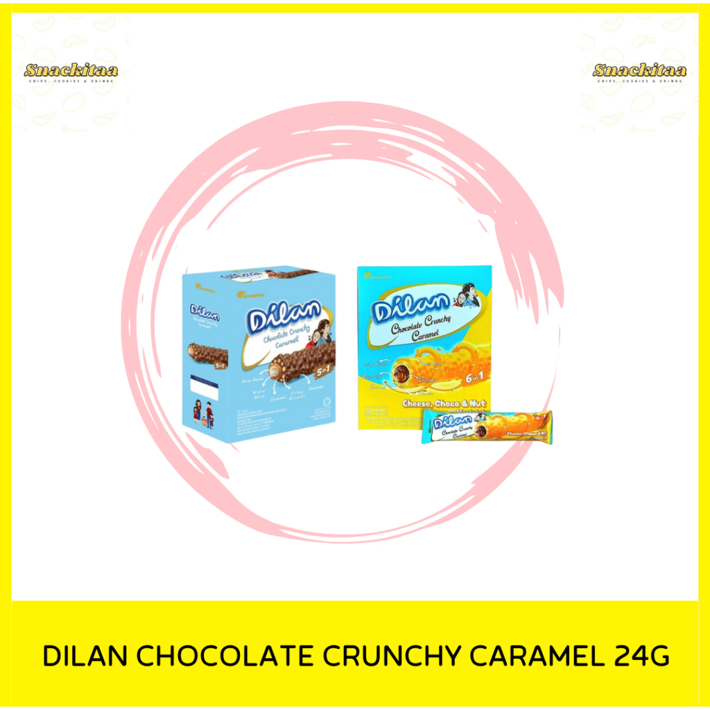 

DILAN CHOCOLATE CRUNCHY CARAMEL 24G RASA COKLAT & KEJU[12/BOX]