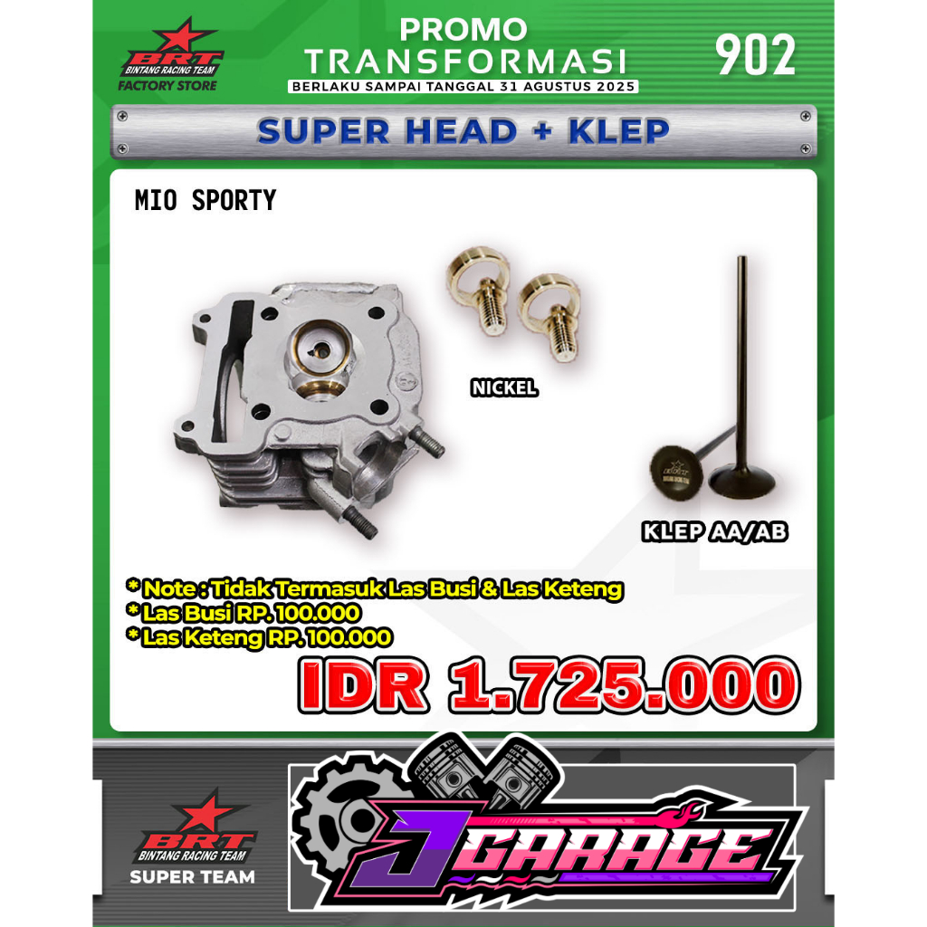 HEAD MIO SPORTY - SUPER HEAD + KLEP BRT MIO SPORTY