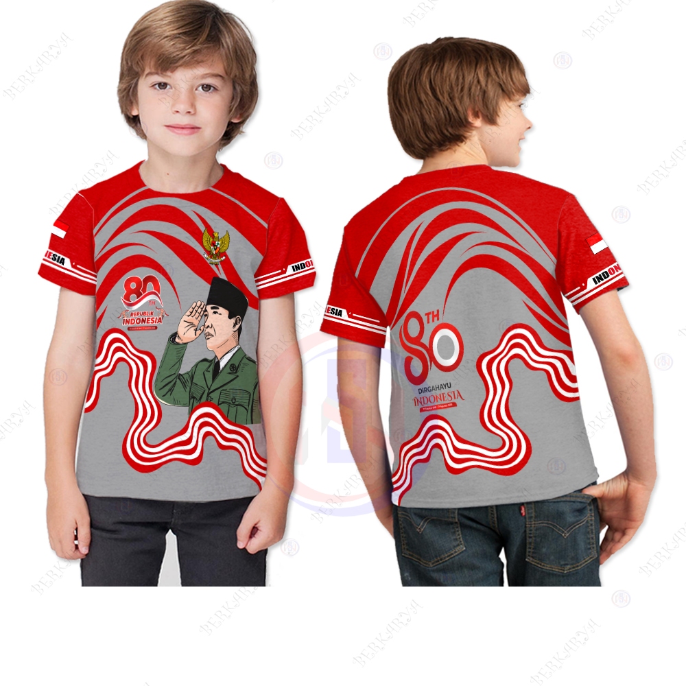 Kaos Anak 17 Agustus / Baju Anak 17 Agustus Lengan Panjang / Jersey Anak 17 Agustus Fullprinting