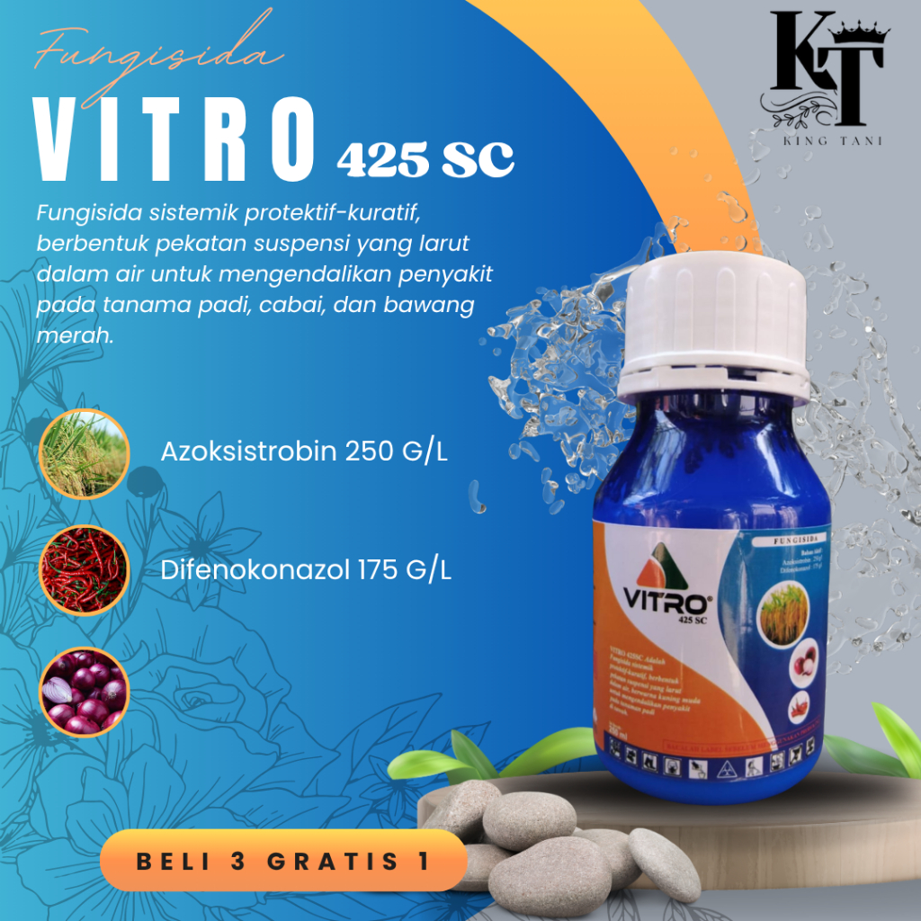 Fungisida Vitro 425 SC 250 ml/ 3 gratis 1/ grosir/