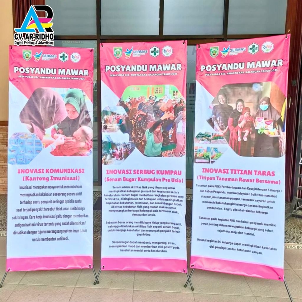 Cetak X Banner 60x160/Banner Costum/X  Banner+Tiang