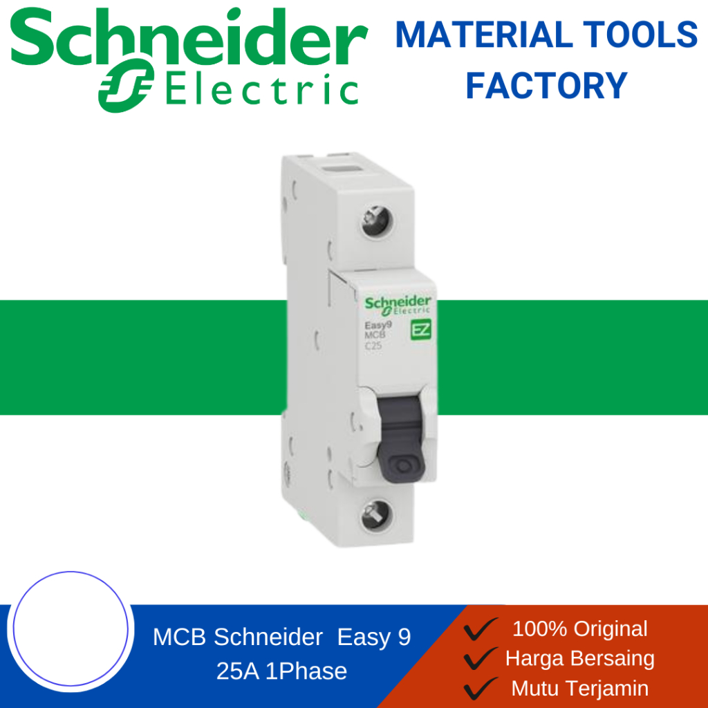 OK MCB - MCB Schneider - MCB 1 Phase - MCB Schneider 3 Phase Easy 9 2A 4A 6A 10A 16A 20A 25A 32A