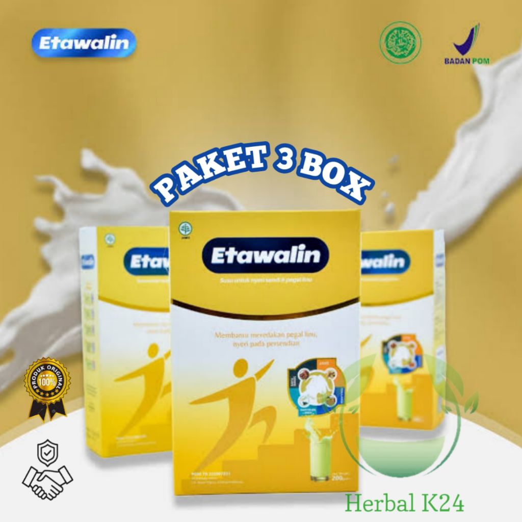 

PAKET 3 BOX-Susu ETAWALIN Ampuh Atasi Nyeri Sendi Dan Asam Urat