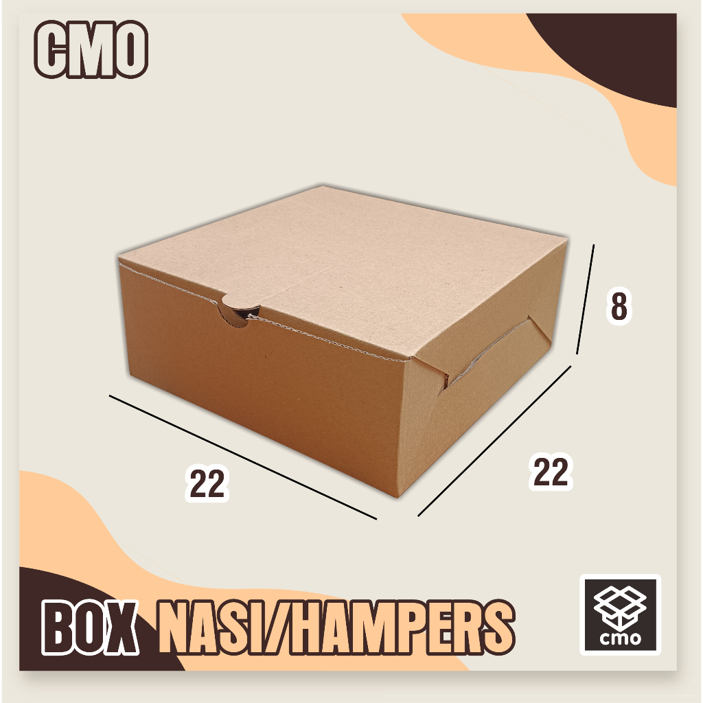 

Box Hampers/nasi 22x22x8 cm HAMPERS/KADO/GIFT/POLOS/BOX HAMPERS/BOX SOUVENIR/BOX KOSMETIK | DUS NASI KOTAK | DUS HAMPERS | DUS KUE | DUS MAKANAN