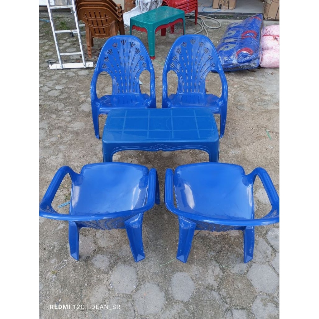 Kursi senderan rendah twinpan kursi & meja twinpan