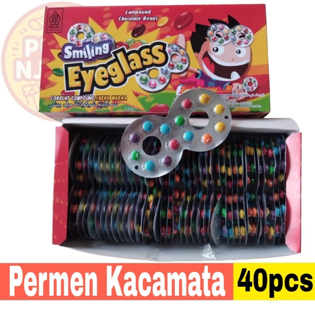 

Smiling Eyeglass Permen Kacamata Display Box isi 40pcs x 8gram