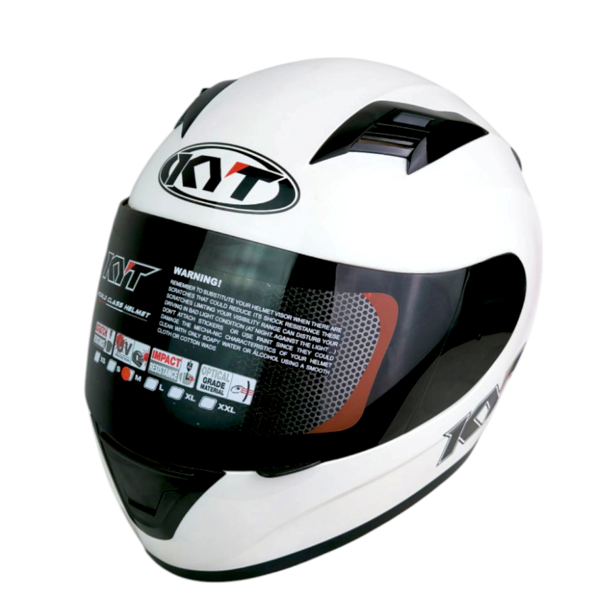 HELM KYT R10 PUTIH SOLID | HELM KYT FULL FACE SNI MOTOCYCLE