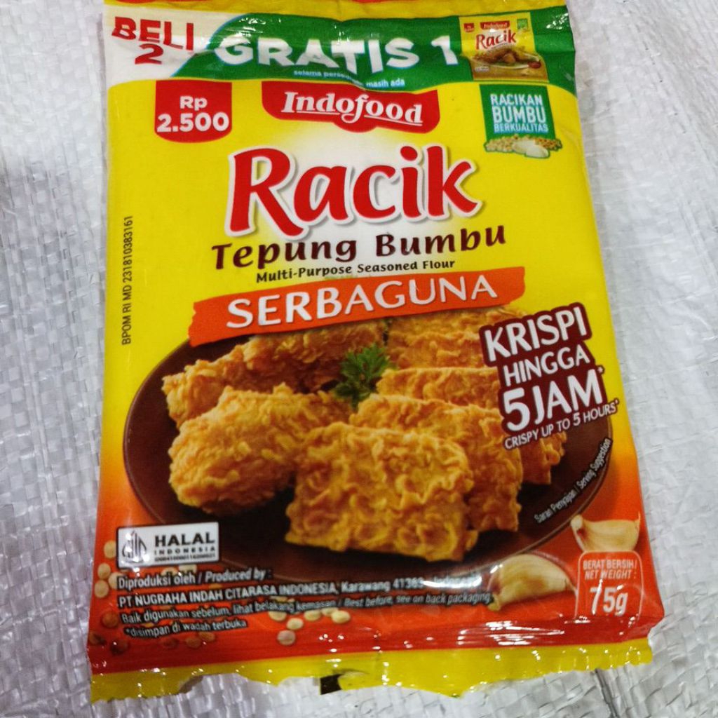 

RACIK TEPUNG BUMBU SERBAGUNA CRISPY 75GR