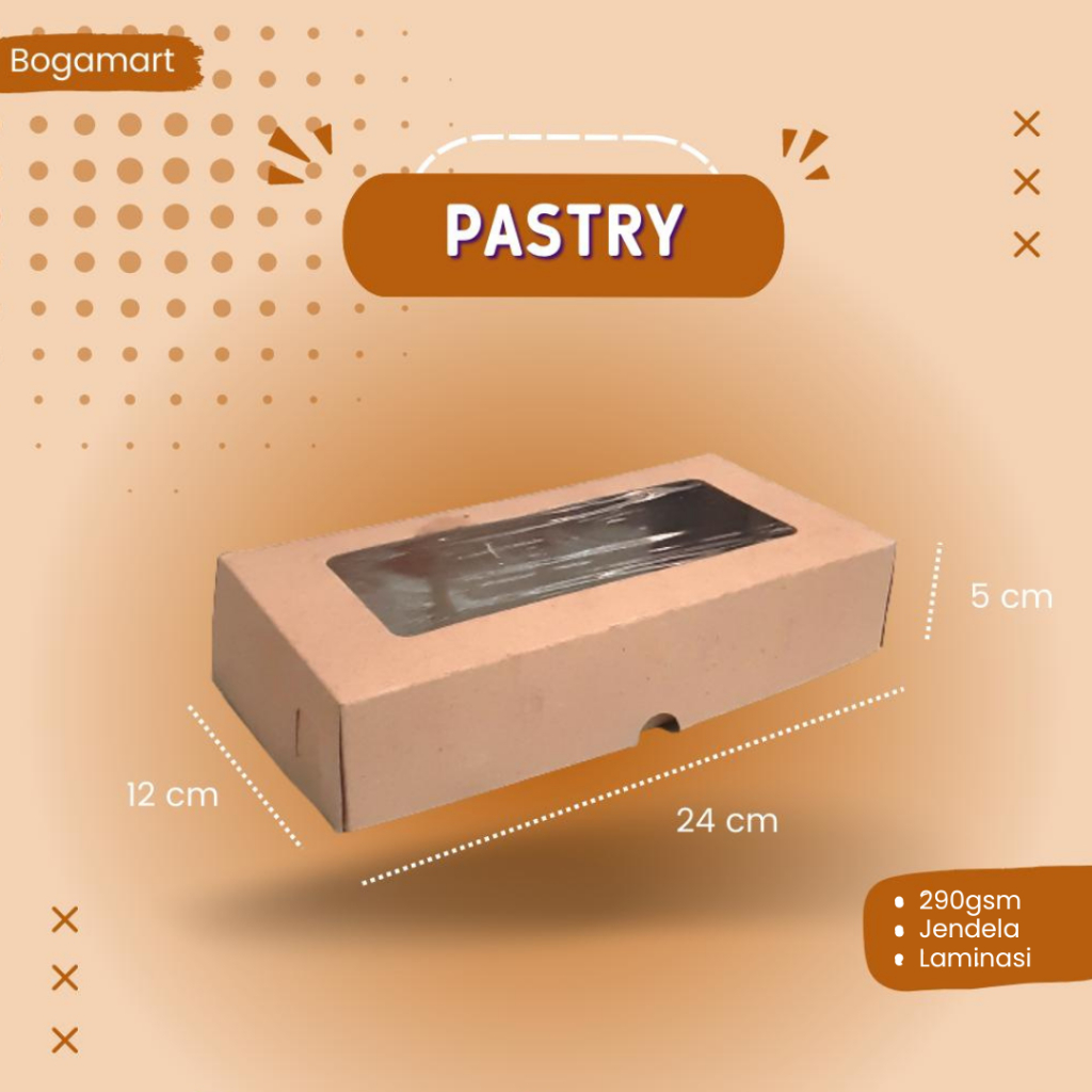 

Dus Kraft 24x12x5 cm / dus roti / dus pastry/ dus brownies / dus kue