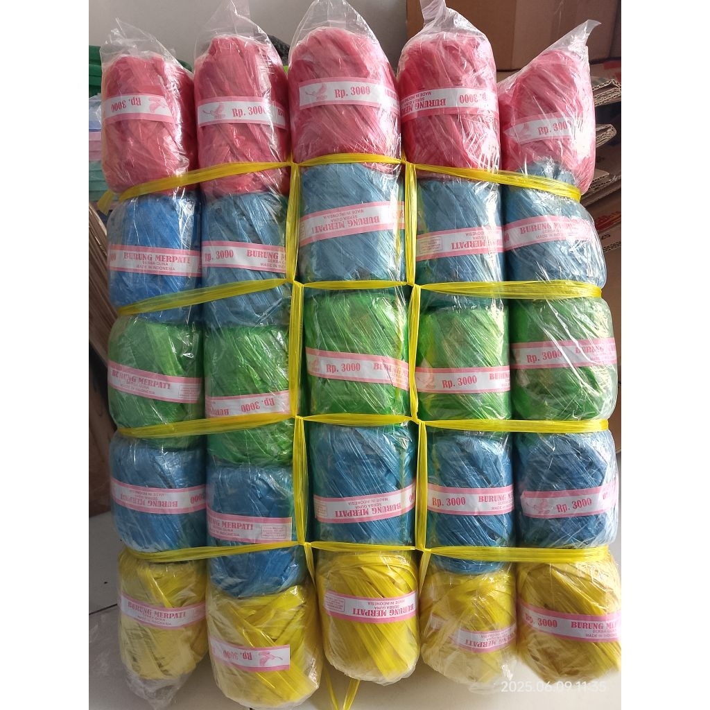 

Ecer Tali rafia kecil 3000an warna warni