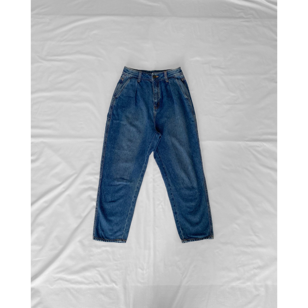 dark blue denim GU jeans