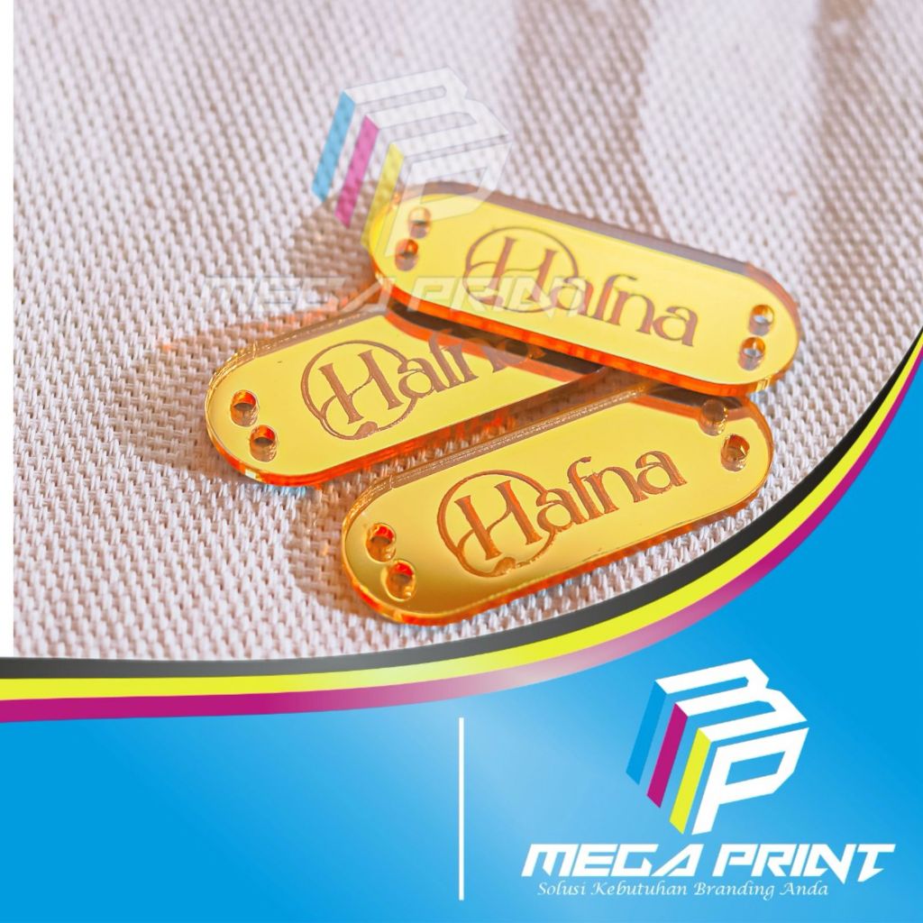 

Label Hijab Akrilik Label Jilbab Label Baju Akrilik Custom Akrilik Mirror Gold Rosegold Silver