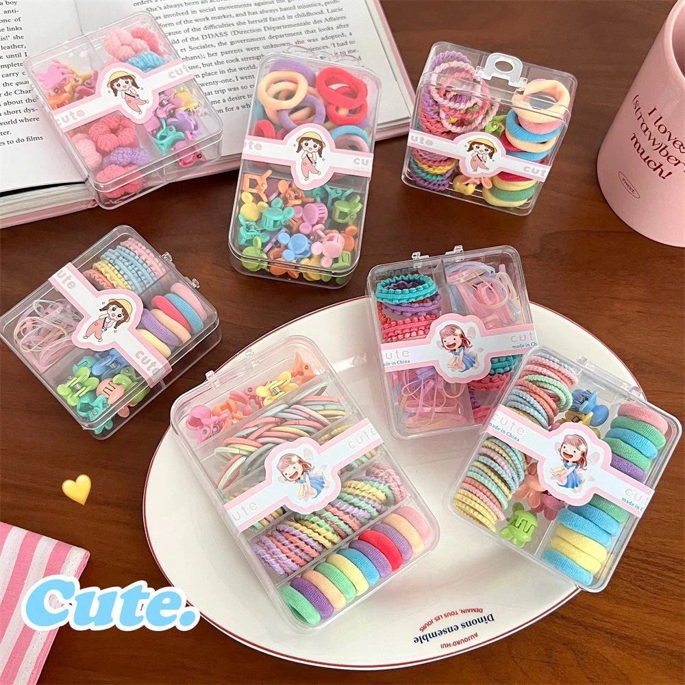 COLLIPOPS - Ikat Rambut Anak Box Set Ikat dan jepitan Warna-warni