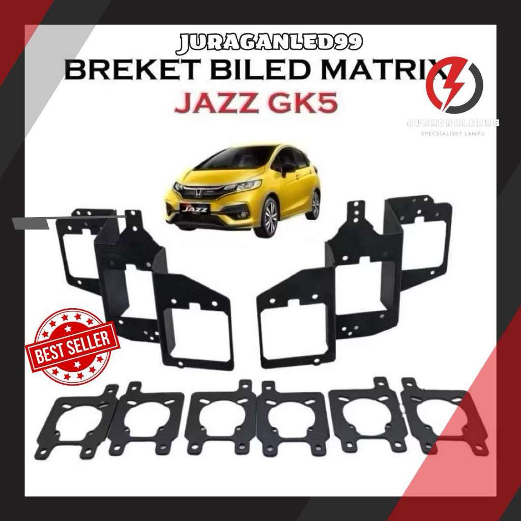 Breket biled matrix JAZZ GK5 2013 2021 bracket braket projie kotak mobil honda 1.5 inch projector le