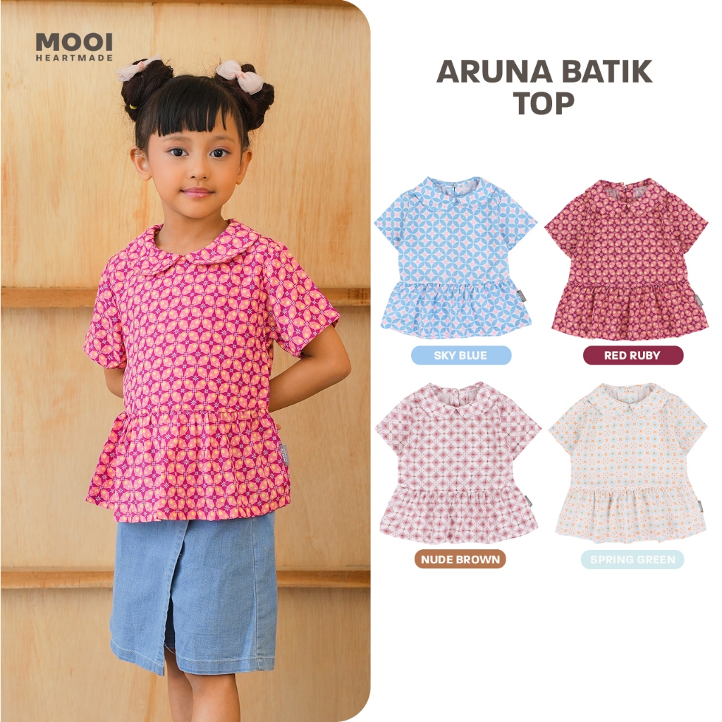 Mooi Atasan Batik Anak Perempuan Aruna Batik Top