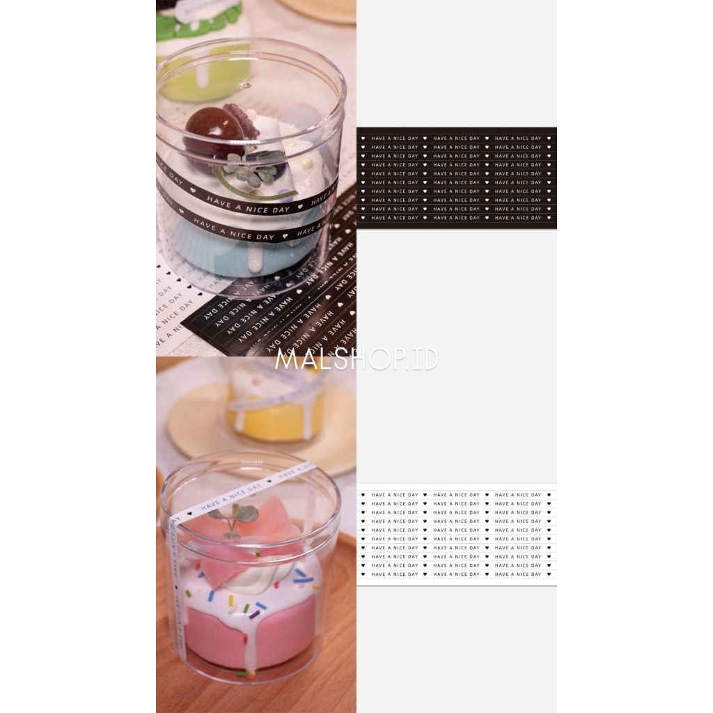 

1 LEMBAR ISI 10 PCS STICKER LABEL DESSERT HAVE A NICE DAY (Malshop)