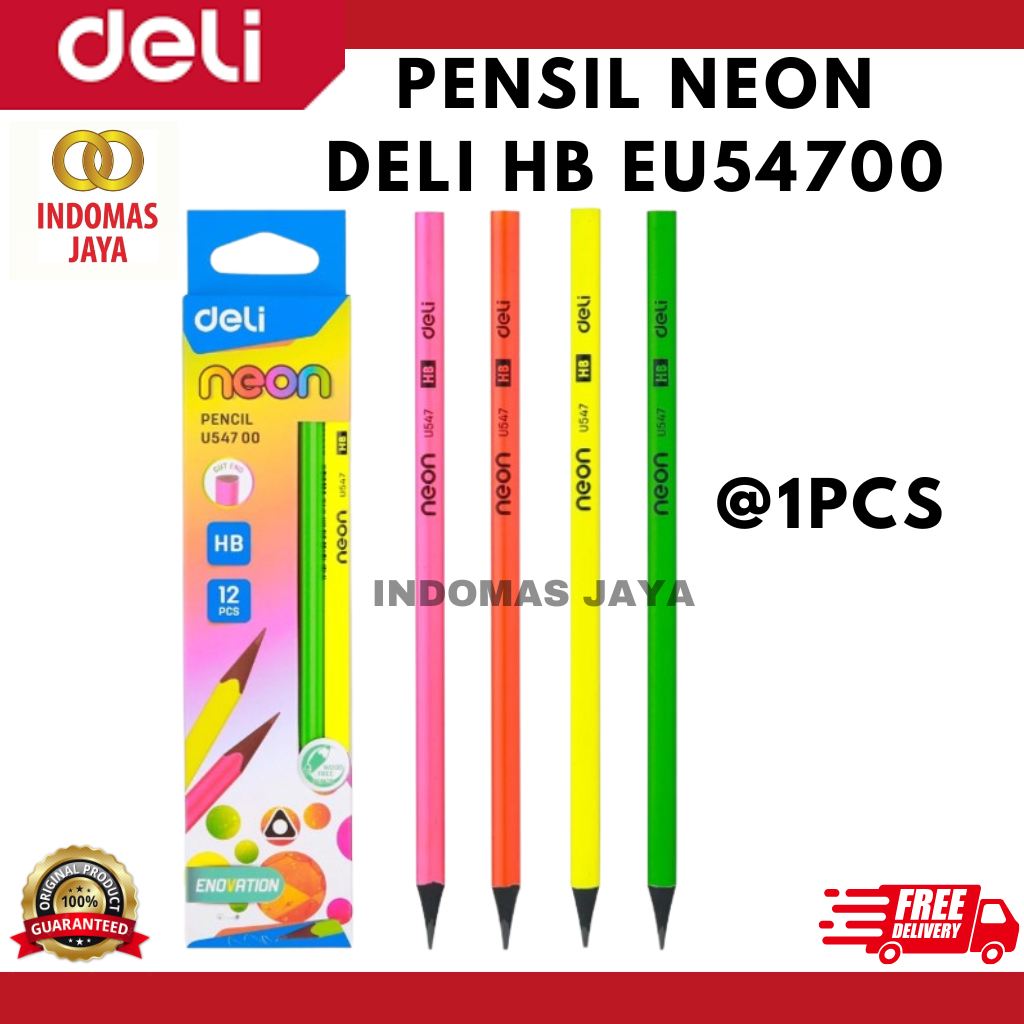 

Deli Pensil Grafit HB φ8 × 175mm 12 pcs / box Desain Berbentuk Segitiga EU54700 (HARGA PER PCS)
