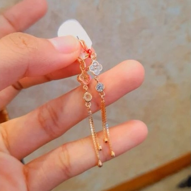 Anting Rumbai Fashion Dewasa EMAS ASLI Kadar 375/8K Berat 2 gram