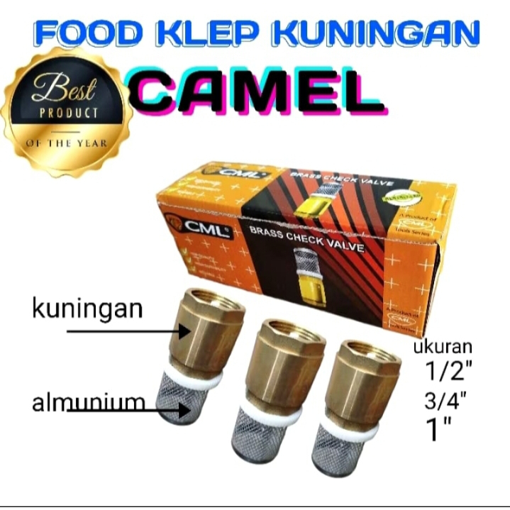 FOOT KLEP KUNINGAN / FOOT KLEP KUNINGAN CML 1IN 1/2IN 3/4IN