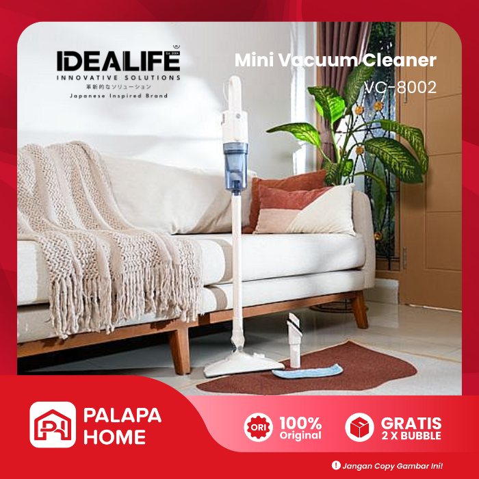 Idealife Mini Vacuum Mop Cleaner VC-8002 IL-130A | Alat Penyedot Debu Pel Lantai Rumah Vakum Karpet