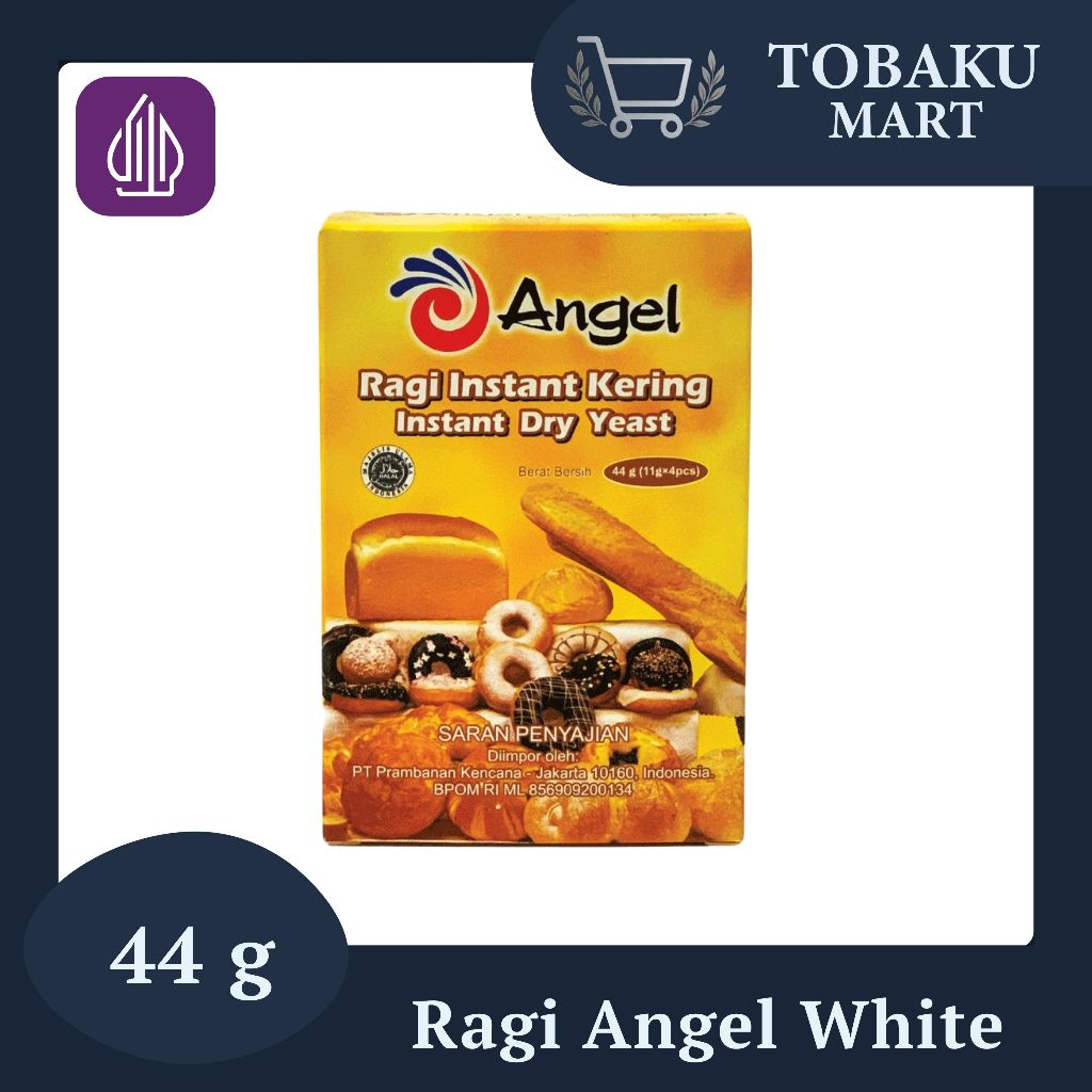 

ANGEL WHITE DRY YEAST 44 GR / 11 x 4 GR / RAGI INSTAN UNTUK ROTI MENGEMBANG SEMPURNA / RAGI PENGEMBANG UNTUK ADONAN ROTI DAN DONAT