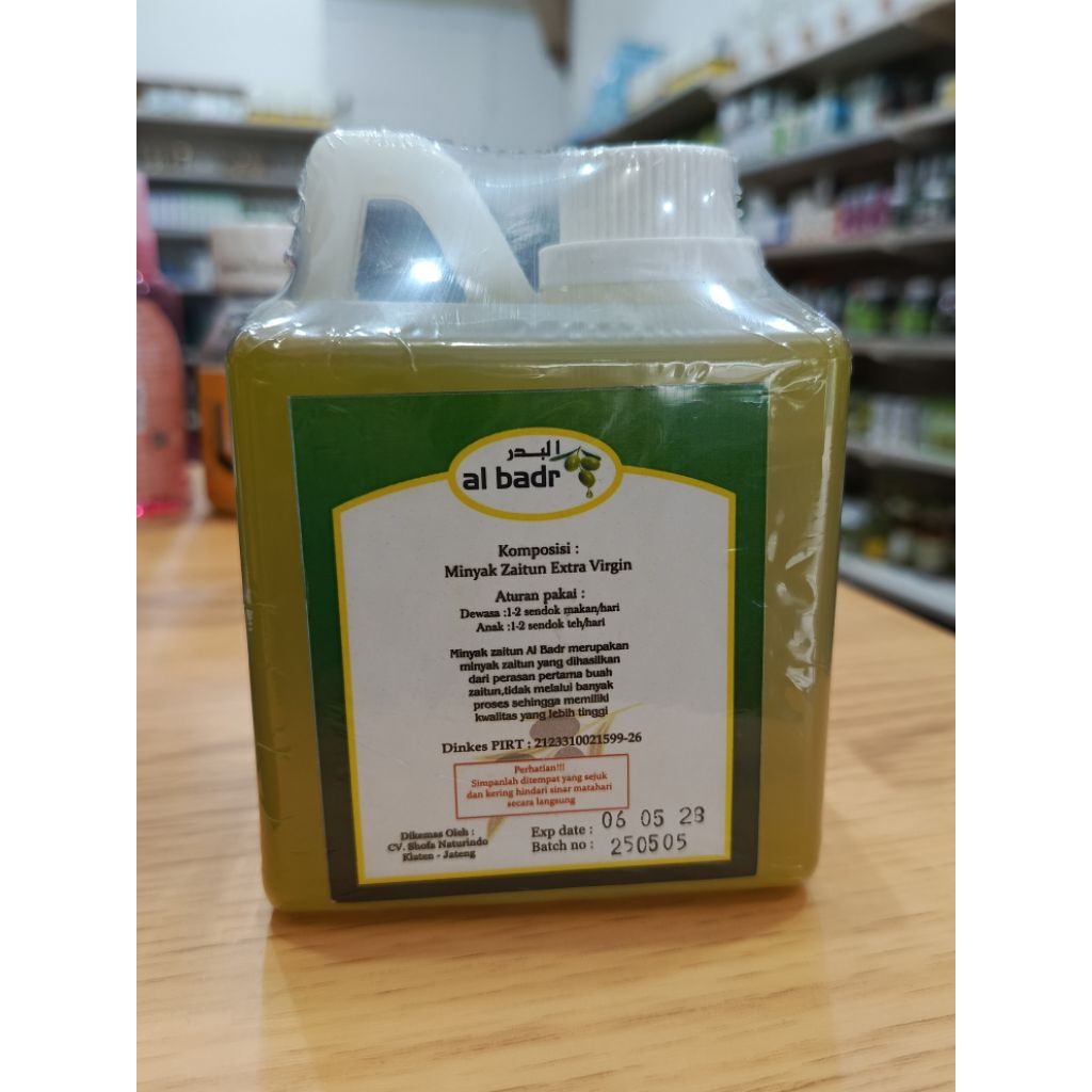 

Minyak zaitun Extra Virgin Al Badr 1000 ml kemasan jerigen/ bantu turunkan kolesterol