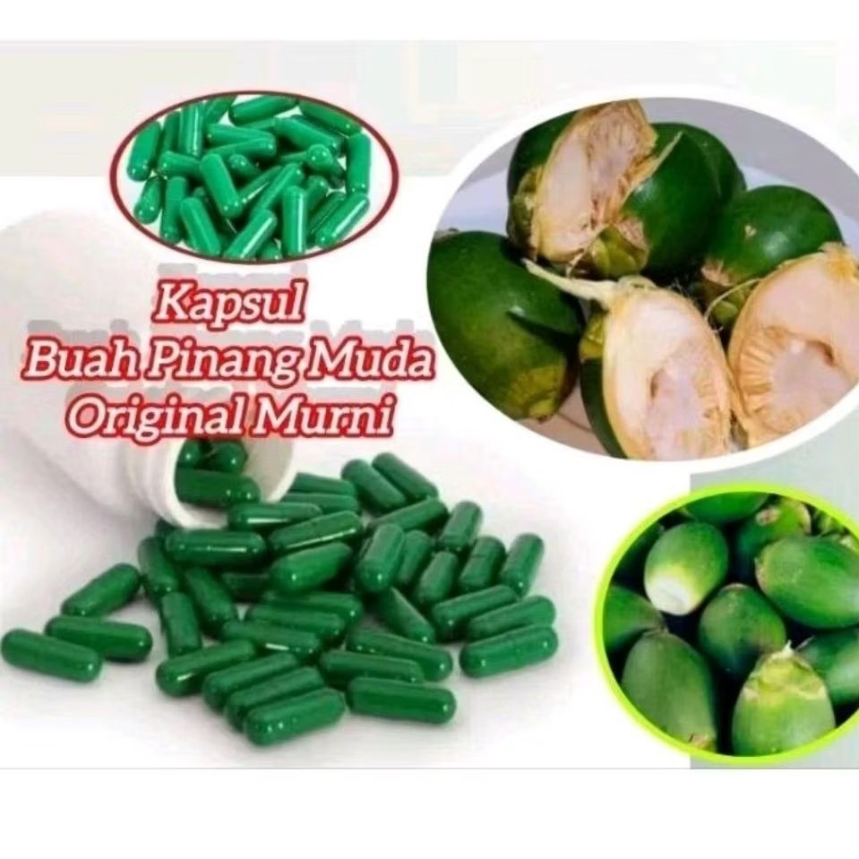 

Kapsul pinang muda MURNI alami isi 40 pcs