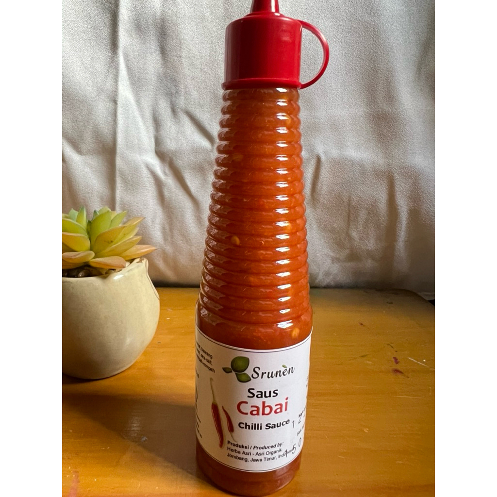 

Saos Cabai Chili Sauce Natural Alami Organik Srunen 140 ml