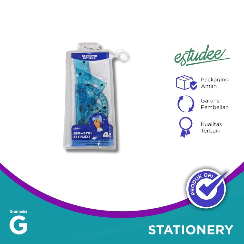 

Gramedia Cirebon - ESTUDEE GEOMETRIC SET FLEXI BLUE ES-GR18510 - SET PENGGARIS