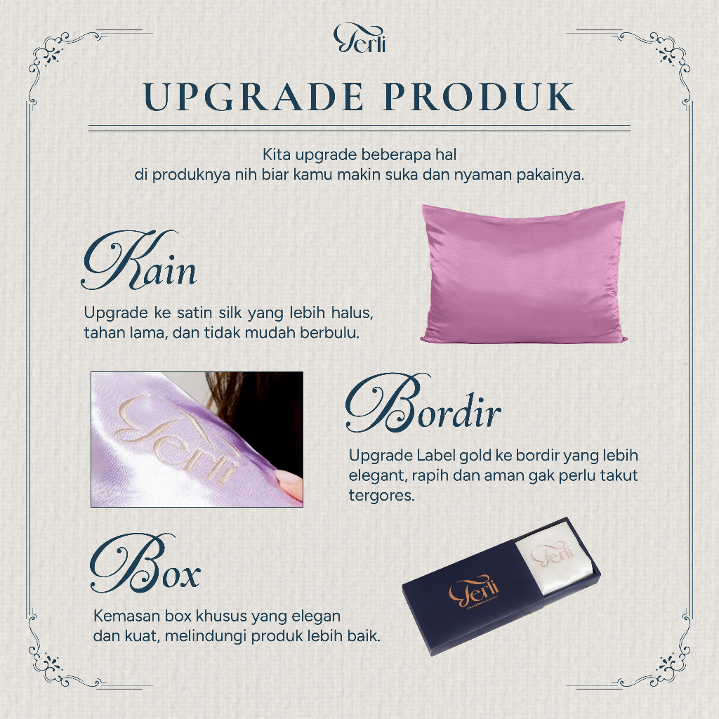 Terangbenderang_ Sarung Bantal Cinta Premium Satin Silk Adem Halus Soulmate Bedsheet King Size