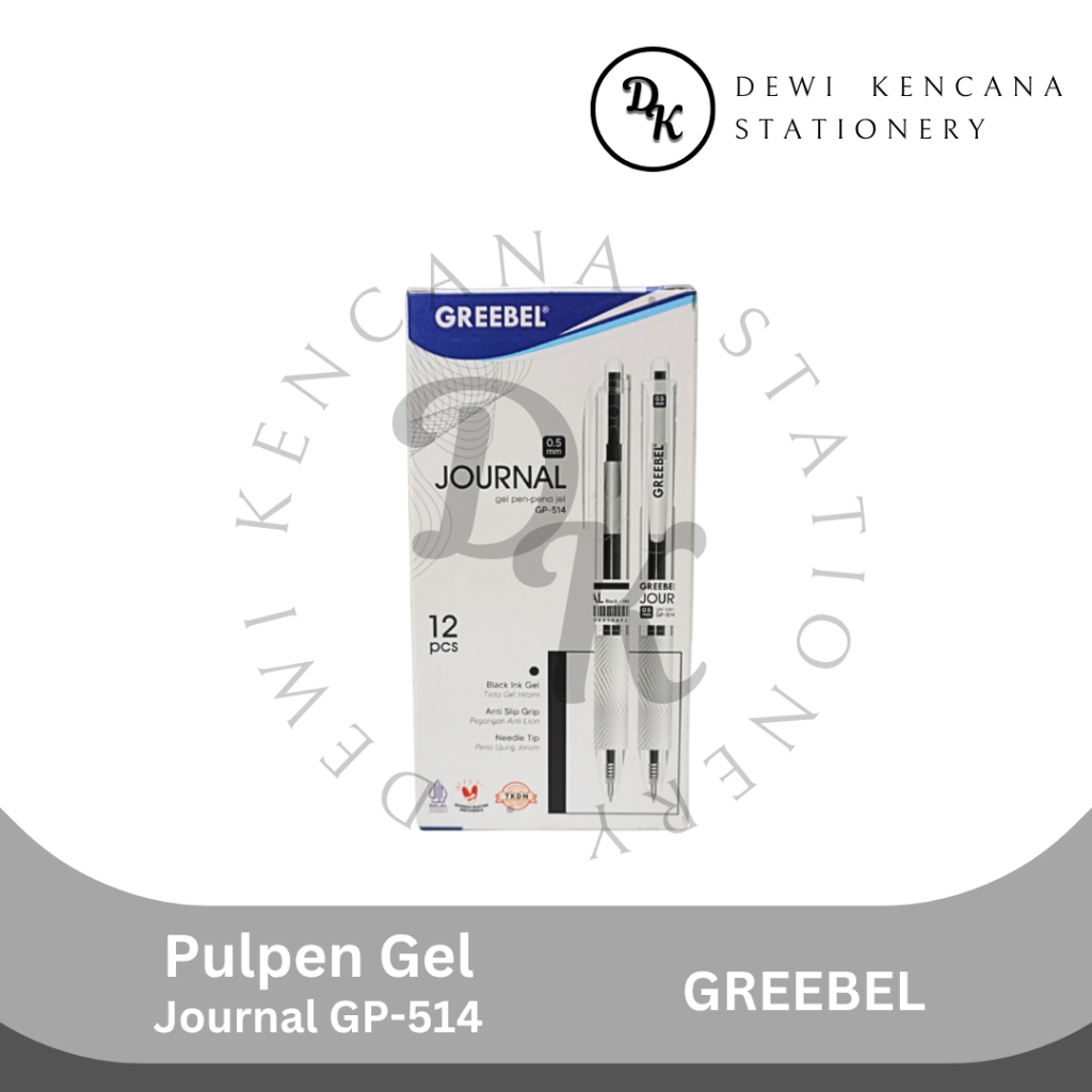 

Greebel Pulpen Gel Journal 0.5mm GP-514 Eceran 1 Set 3 Pcs