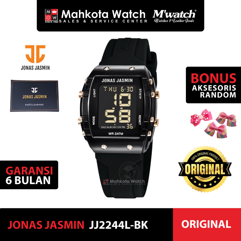 JAM TANGAN WANITA JONAS JASMIN JJ2244L-BK ORIGINAL