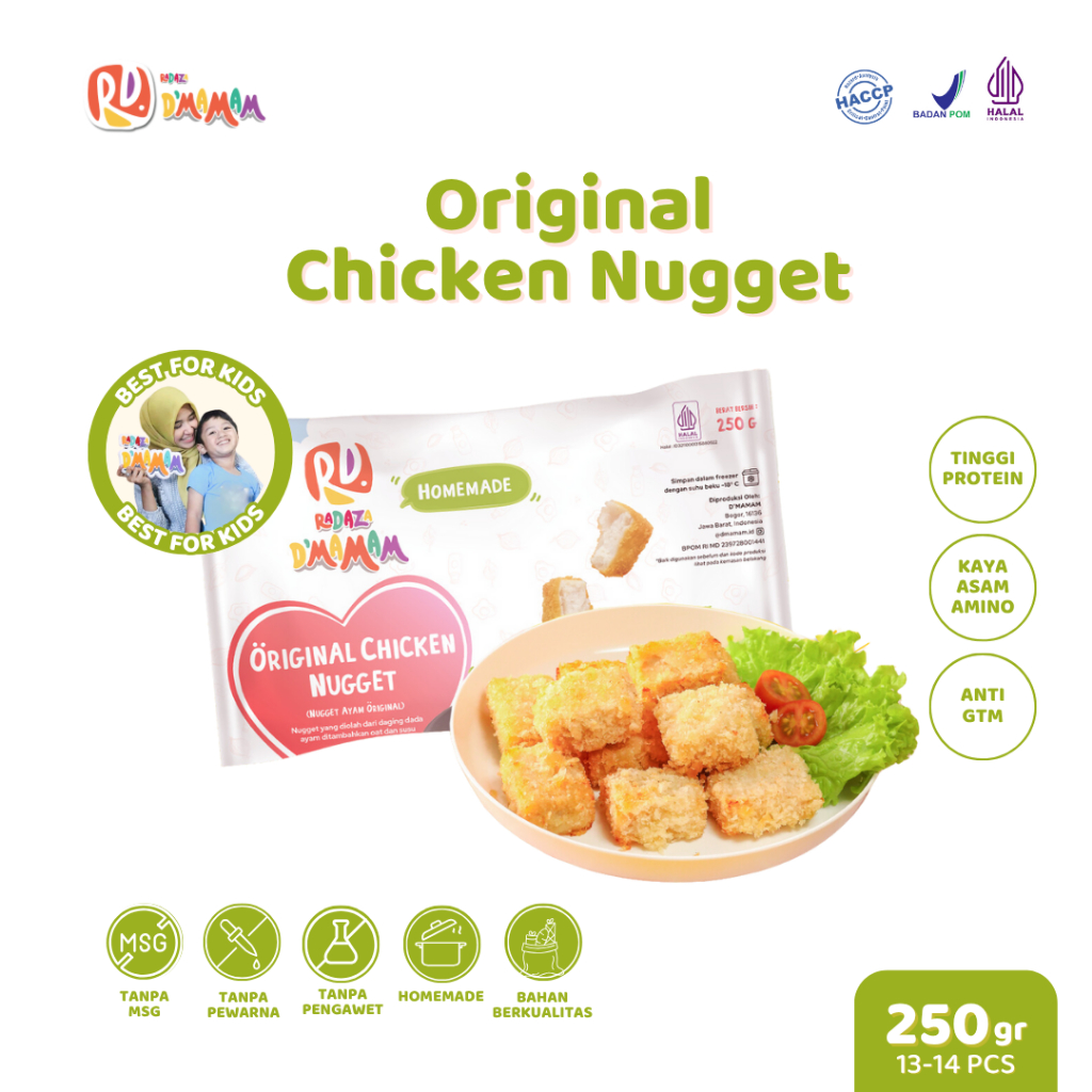 

D'MAMAM SBY Original Chicken Nugget 250g Nugget Ayam Anak MPASI Homemade HACCP BPOM HALAL