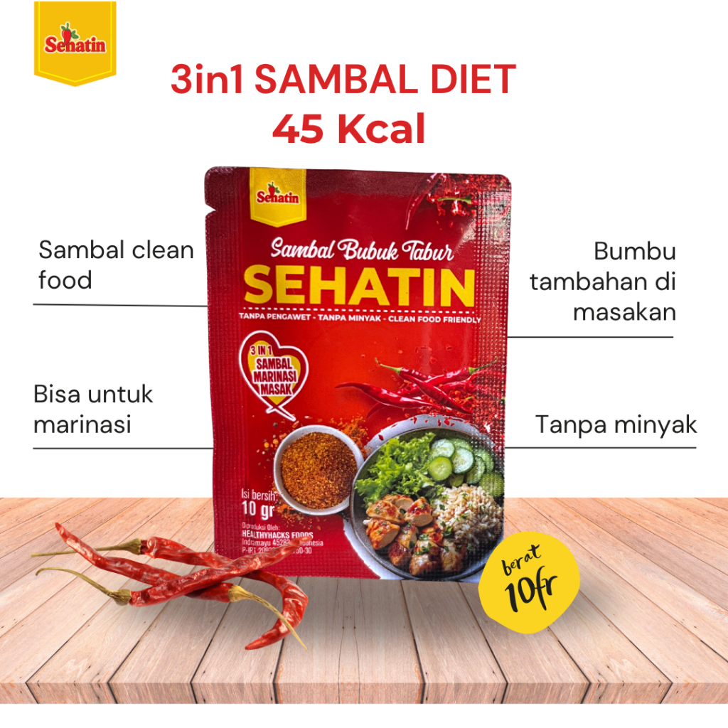 

SEHATIN Sambal 3in1 - original (10gr) sambal bubuk tabur