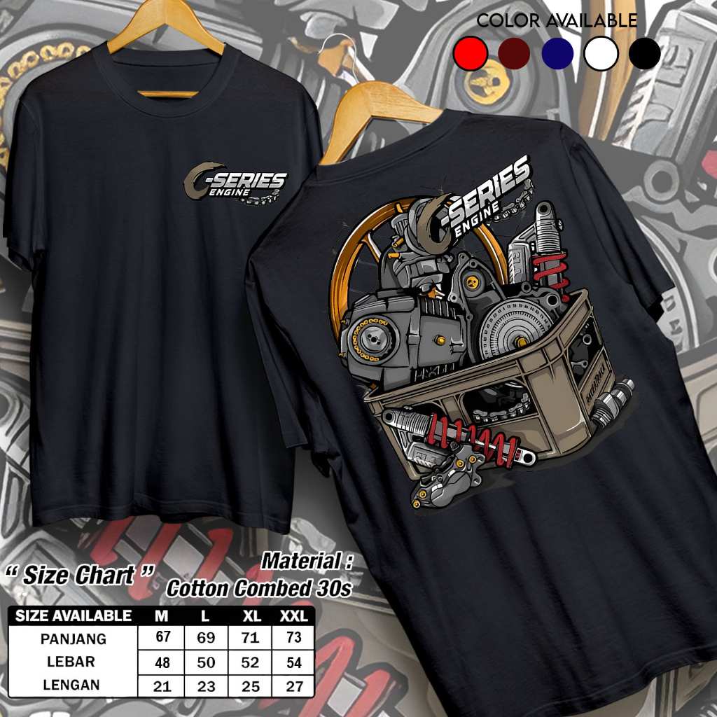 Kaos Baju Atasan C-SERIES Motor Supra Fit Supra X Astrea Grand Distro Kekinian Original
