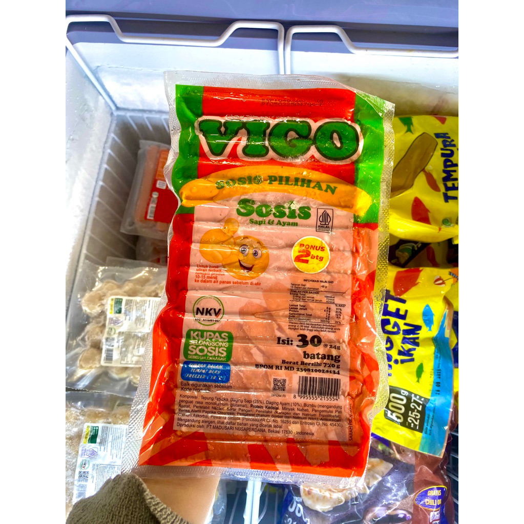

VIGO Sosis Sapi & Ayam ( isi 30 batang ) 720gr / sosis sapi dan ayam frozen
