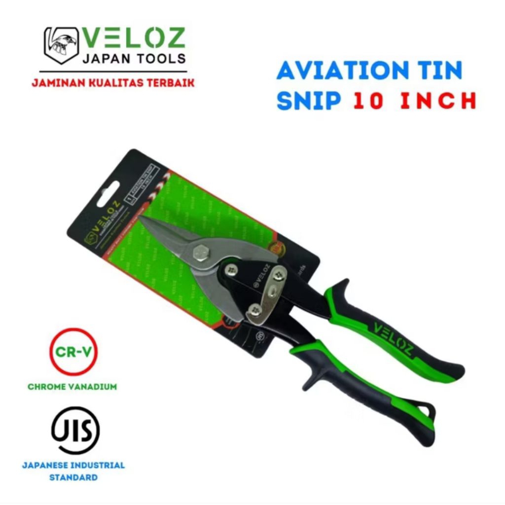 VELOZ gunting BAJA RINGAN 10 INCH gunting SENG 10inch kanal C gunting plat aluminium aviation snips 