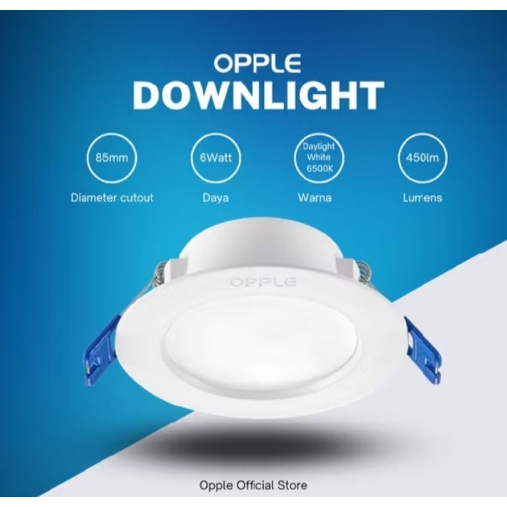 Opple Led Panel Downlight Inbow 6wat bulat warna putih